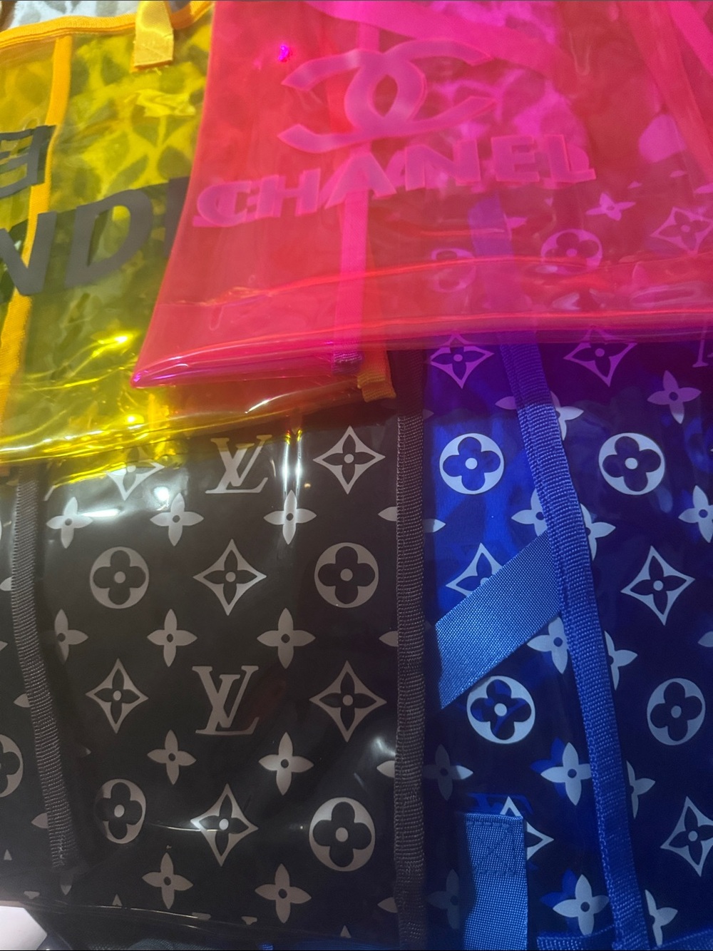 Clear Tote Bag - Pink
